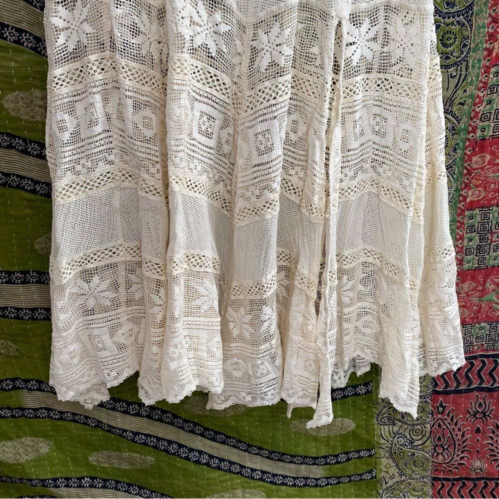 Rare NWT Free People Tofu Rebel Crochet Bohemian Maxi Skirt Size Medium - Picture 7 of 15